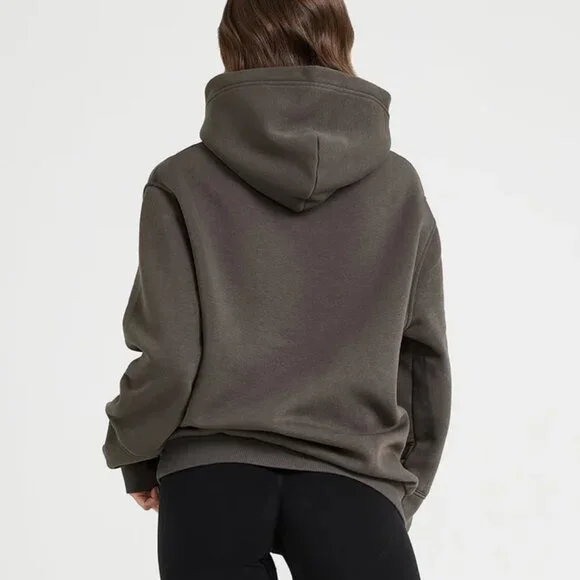 Oner Active Classic Oversized Hoodie in Deep Taupe - Size Medium - Picture 3 of 13